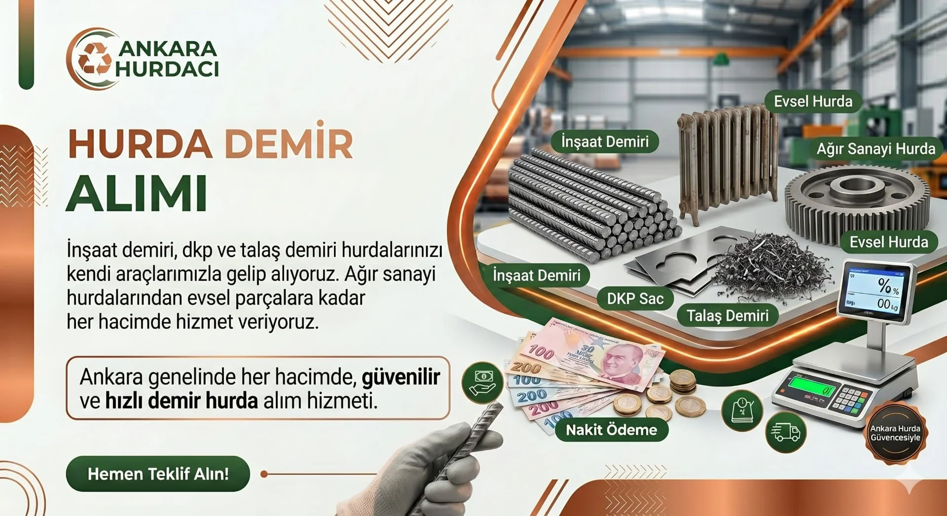 Hurda Demir Alımı | İnşaat, DKP ve Talaş Demiri Alan Hurdacı