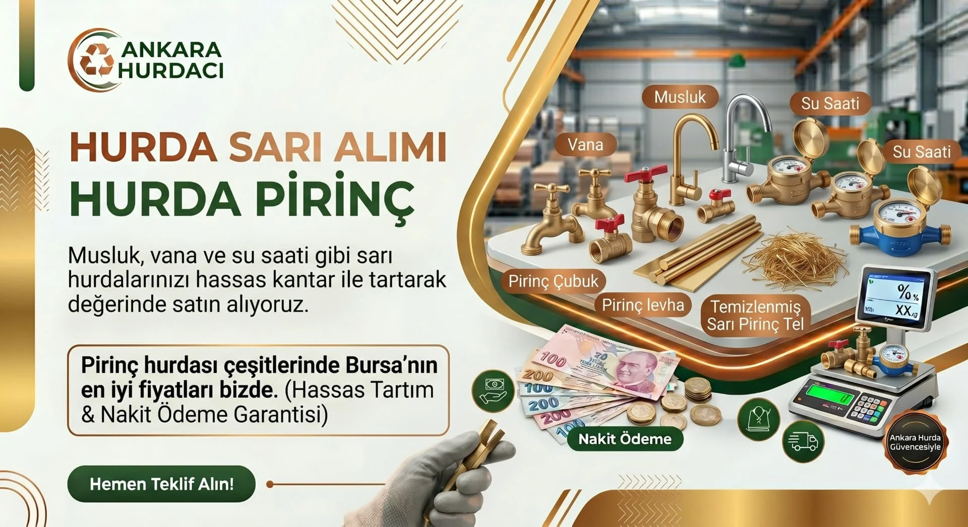 Hurda Sarı Alımı | Musluk, Vana ve Su Saati Hurdası Alan Hurdacı